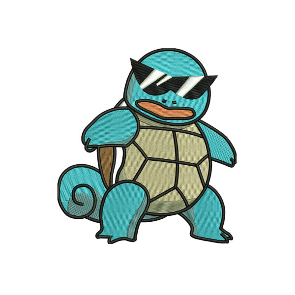 Squirtle Pokemon Cartoon Embroidery Design